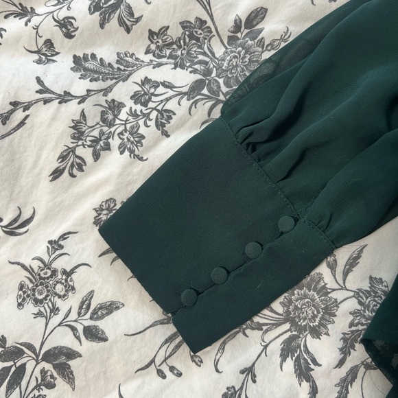 Forest Green Blouse - Picture 3 of 5